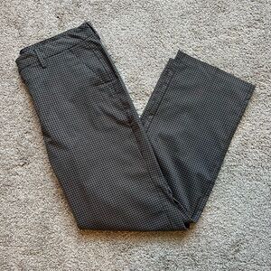 Dark grey plaid golf trousers